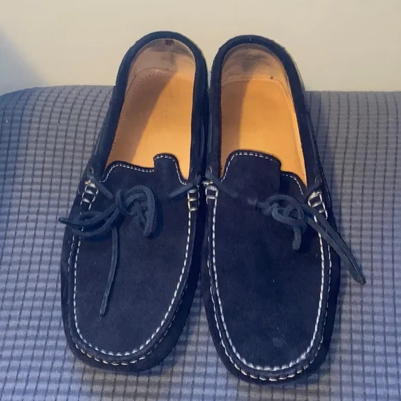 Zara Man Blue Black Denim Shoes Size 7-7.5 Zara mens blue loafers - Gem main image 2